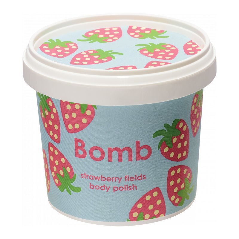 Kūno šveitiklis Bomb Cosmetics Strawberry Fields Shower 375 g kaina ir informacija | Kūno šveitikliai | pigu.lt