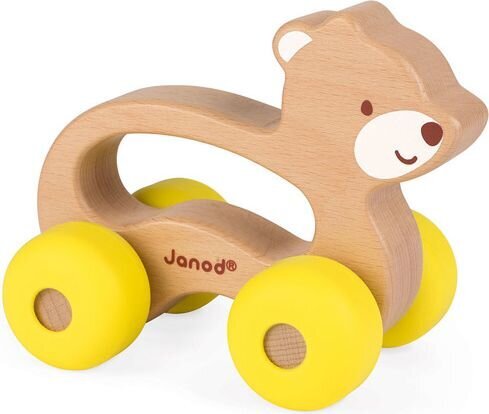 Medinis žaislas su ratukais vaikams Janod Baby pop kaina ir informacija | Žaislai kūdikiams | pigu.lt