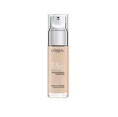 Тональный крем L'Oreal Paris True Match foundation, 30 мл - 0.5.N Porcelain цена и информация | Пудры, базы под макияж | pigu.lt