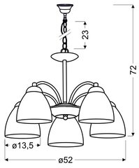 Candellux pakabinamas šviestuvas Uli kaina ir informacija | Pakabinami šviestuvai | pigu.lt