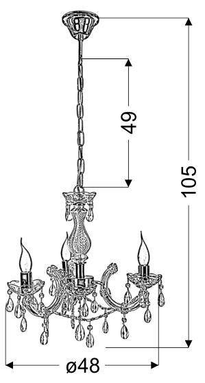 Candellux pakabinamas šviestuvas Maria Teresa цена и информация | Pakabinami šviestuvai | pigu.lt