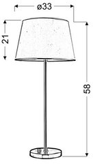 Candellux настольная лампа Ibis цена и информация | Настольные светильники | pigu.lt