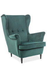 Fotelis Signal Meble Lord Velvet, žalias/juodas kaina ir informacija | Svetainės foteliai | pigu.lt