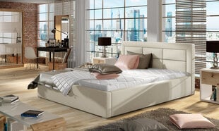 Кровать Rosano MTP, 200x200 см, кремовая цена и информация | Кровати | pigu.lt