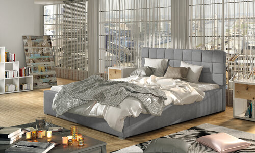 Кровать Grand MD, 160x200 см, серая цена и информация | Кровати | pigu.lt