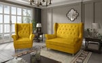 Комплект мягкой мебели Aros 2 + 1, желтый