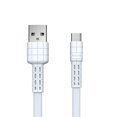 Кабель Remax Armor Series плоский USB/USB Type C 5V 2.4A, белый (RC-116a) цена и информация | Кабели для телефонов | pigu.lt