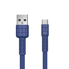 Кабель Remax Armor Series плоский USB/USB Type C 5V 2.4A, синий (RC-116a) цена и информация | Кабели для телефонов | pigu.lt