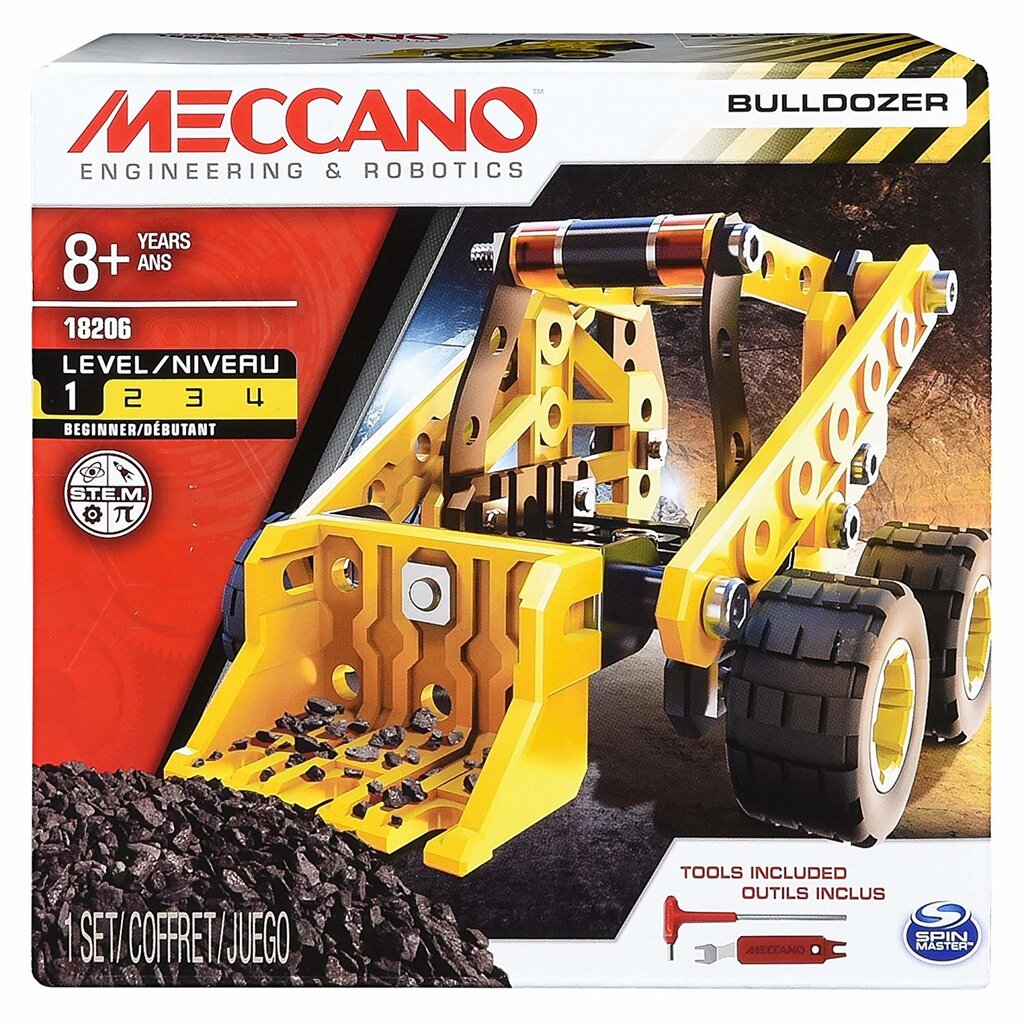 Konstruktorius Buldozeris Meccano, 6043090 цена и информация | Konstruktoriai ir kaladėlės | pigu.lt