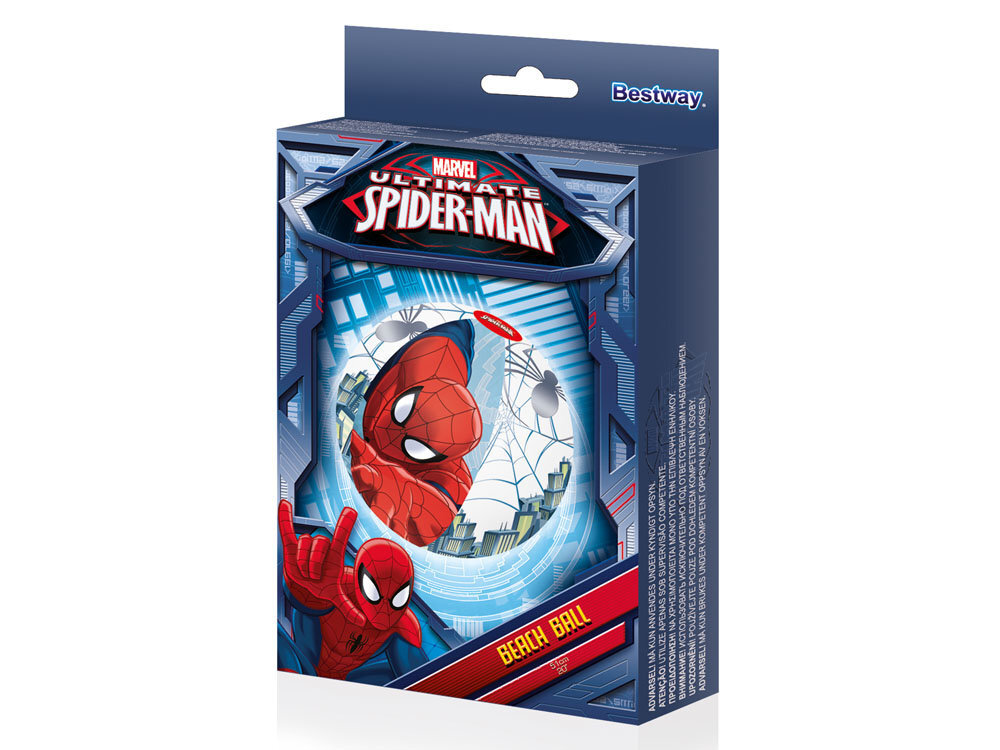 Pripučiamas paplūdimio kamuolys Bestway Spiderman, 51 cm цена и информация | Pripučiamos ir paplūdimio prekės | pigu.lt