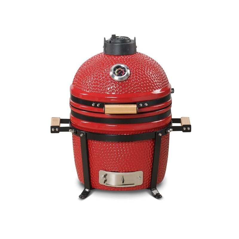 Keraminė kepsninė KAMADO BONO MINIMO 40 cm, raudona kaina ir informacija | Kepsninės, griliai | pigu.lt