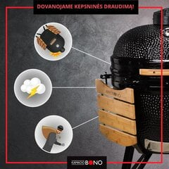 Keraminė kepsninė Kamado Bono Media 52cm, raudona kaina ir informacija | Kepsninės, griliai | pigu.lt