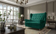 Sofa NORE Aros, tamsiai žalia kaina ir informacija | Sofos | pigu.lt