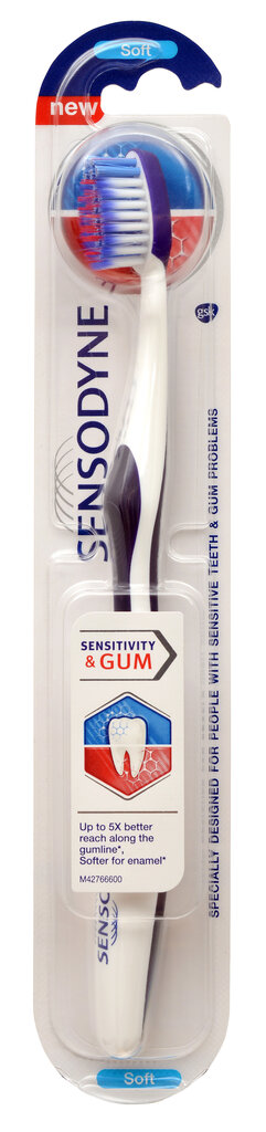 Dantų šepetėlis sensodyne sensitivity&gum soft цена и информация | Dantų šepetėliai, pastos | pigu.lt