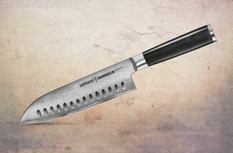 Samura DAMASCUS Santoku peilis, 17.5 cm цена и информация | Peiliai ir jų priedai | pigu.lt