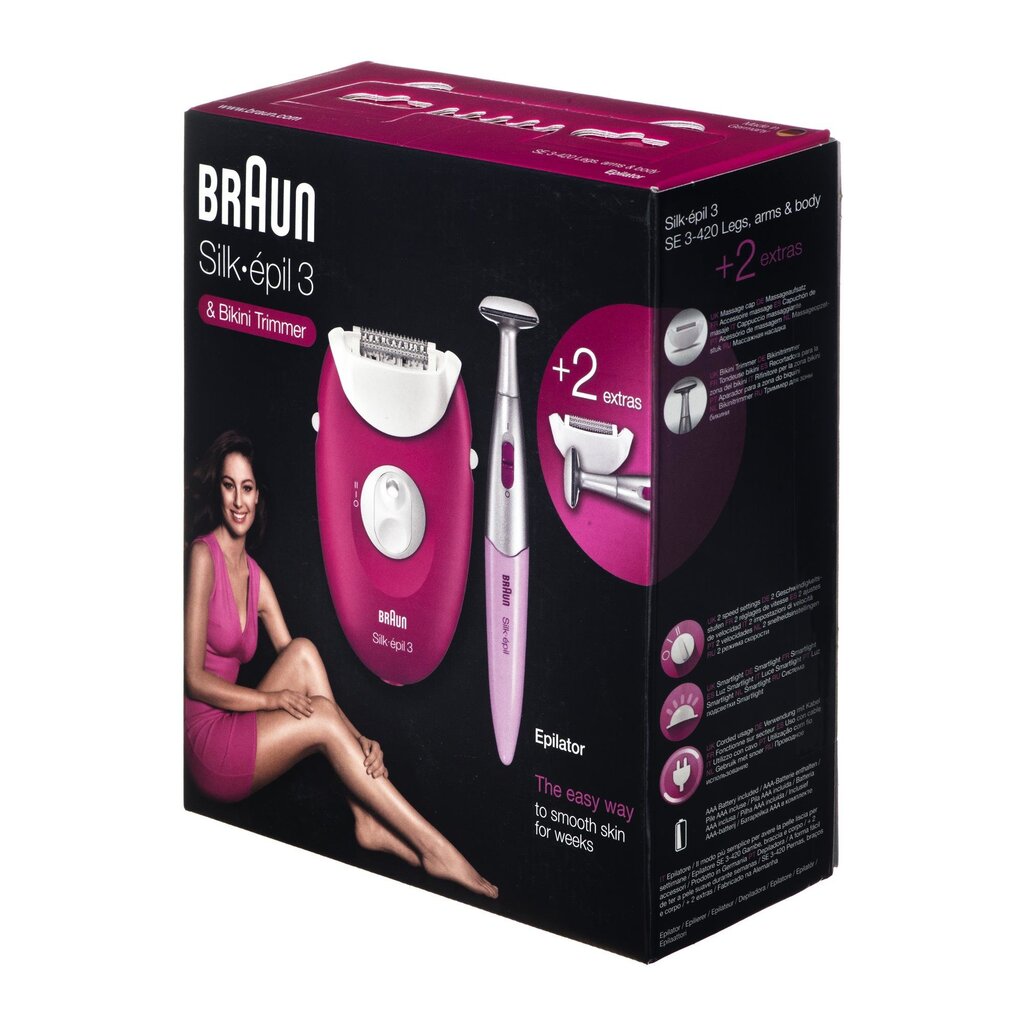 Braun SE 3420 kaina ir informacija | Epiliatoriai | pigu.lt