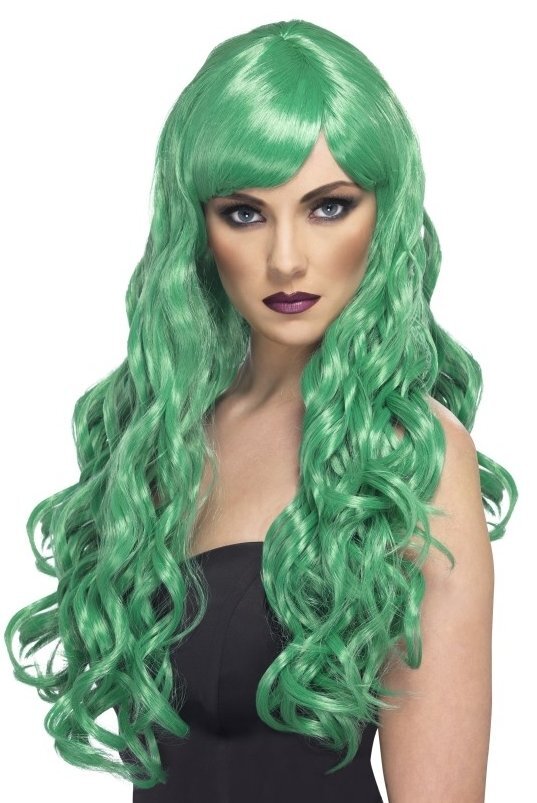 Žalių plaukų perukas kaina ir informacija | Karnavaliniai kostiumai | pigu.lt