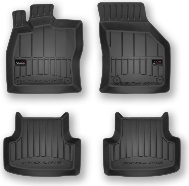 Guminiai ProLine 3D kilimėliai Seat Leon III 2012-2023, Seat Leon III Cupra 2014-2023, Seat Leon III Cross Sport 2015-2023, VW Golf VII 2012-2023, VW Golf VII Alltrack 2014-2023, VW Golf VII GTI 2015-2023, VW T-Roc 2018-2023 kaina ir informacija | Modeliniai guminiai kilimėliai | pigu.lt