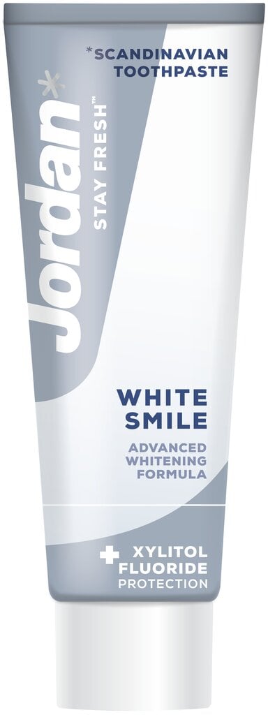 Dantų pasta Jordan White Smile, 75 ml kaina ir informacija | Dantų šepetėliai, pastos | pigu.lt