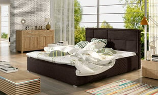 Кровать Latina MD, 140х200 см, гобелен, коричневая цена и информация | Кровати | pigu.lt