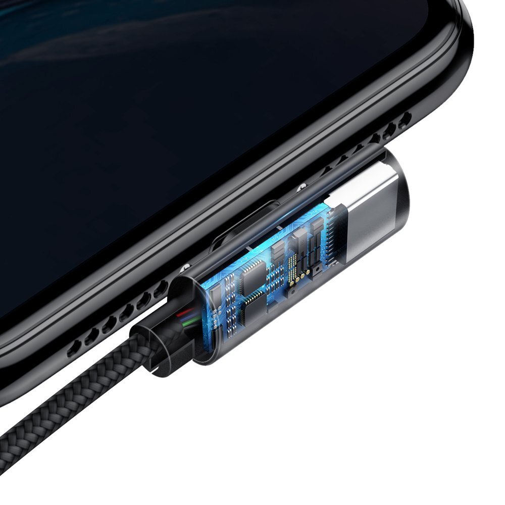 Baseus Rhythm Bent, USB Type A, Lightning, 1.2m kaina ir informacija | Laidai telefonams | pigu.lt