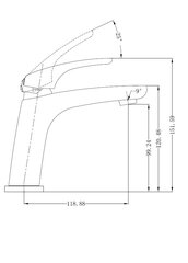 Kamė T9003B смеситель для умывальника цена и информация | Смесители | pigu.lt