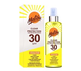 Защитный спрей от солнца Malibu Clear Protection SPF30 250 мл цена и информация | Кремы от загара | pigu.lt