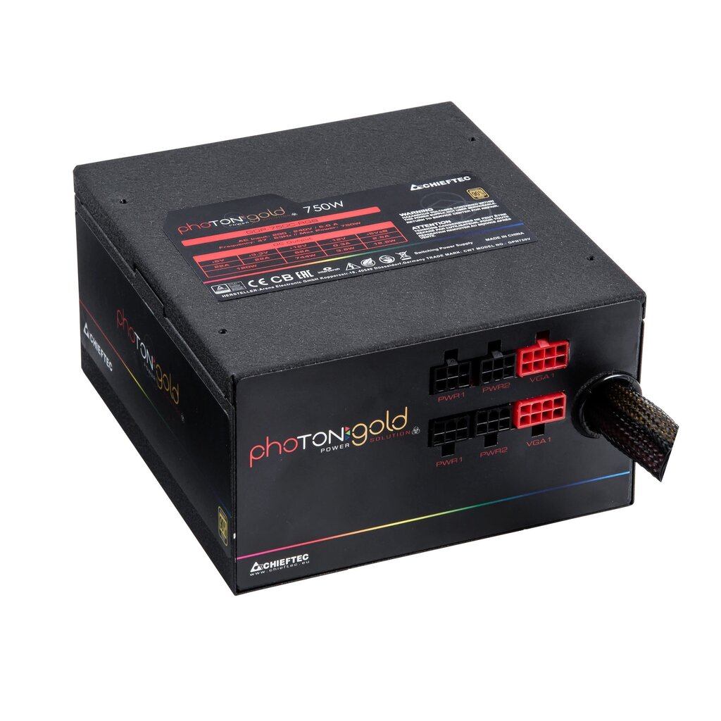 Chieftec Photon GOLD 750 W kaina ir informacija | Maitinimo šaltiniai (PSU) | pigu.lt