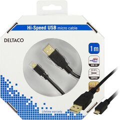 Deltaco USB-301S-K kaina ir informacija | Laidai telefonams | pigu.lt