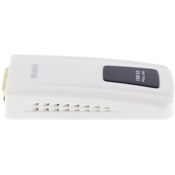 Deltaco USB3-DVI, USB-A/DVI-I/HDMI/VGA kaina ir informacija | Kabeliai ir laidai | pigu.lt