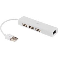 Deltaco USB2-LAN3, USB-A kaina ir informacija | Adapteriai, USB šakotuvai | pigu.lt