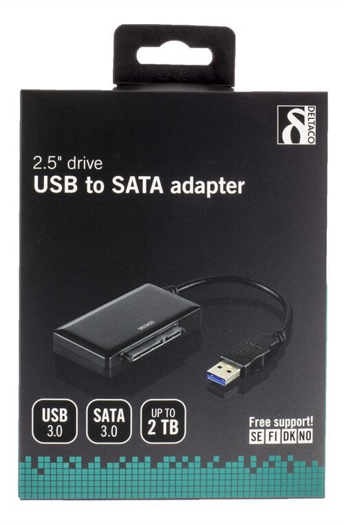 Deltaco USB3-SATA6G2, USB-A/SATA kaina ir informacija | Kabeliai ir laidai | pigu.lt