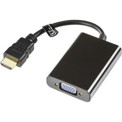 Deltaco HDMI-VGA7, HDMI, VGA, 0.2m цена и информация | Адаптеры, USB-разветвители | pigu.lt