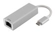 Tinklo adapteris Deltaco Prime USBC-1077, RJ45/USB-C kaina ir informacija | Kabeliai ir laidai | pigu.lt