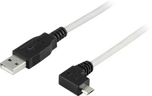 Deltaco Right Angle USB-A/Micro-USB B, 2 m kaina ir informacija | Laidai telefonams | pigu.lt