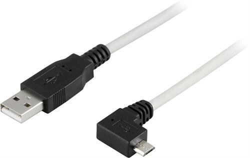 Deltaco Right Angle USB-A/Micro-USB B, 2 m цена и информация | Laidai telefonams | pigu.lt