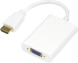 Deltaco HDMI-VGA8, HDMI/VGA, 0.2 m kaina ir informacija | Adapteriai, USB šakotuvai | pigu.lt