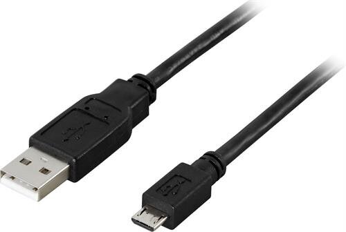 Deltaco USB-303S, USB A, USB Micro B, 3m kaina ir informacija | Laidai telefonams | pigu.lt