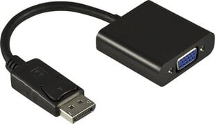 Deltaco DP-VGA7, DP/VGA, 0.2 m kaina ir informacija | Adapteriai, USB šakotuvai | pigu.lt