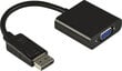 Deltaco DP-VGA7, DP/VGA, 0.2 m цена и информация | Adapteriai, USB šakotuvai | pigu.lt