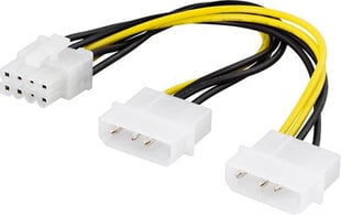 Deltaco SSI-62, 4-pin/8-pin, 0.3 м цена и информация | Кабели и провода | pigu.lt