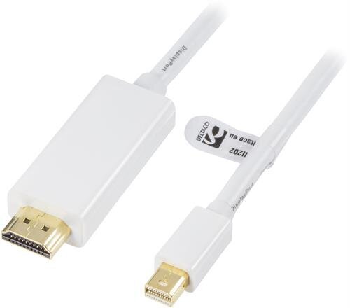 Deltaco, DP/HDMI, 2 m цена и информация | Kabeliai ir laidai | pigu.lt