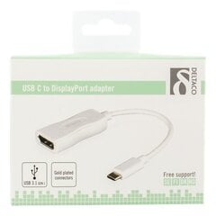 DELTACO USBC-DP1, USB 3.1 "C" цена и информация | Кабели для телефонов | pigu.lt