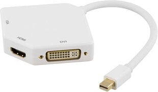 Deltaco DP-MULTI2, Mini DP/DVI/HDMI/DP, 0.2 m kaina ir informacija | Adapteriai, USB šakotuvai | pigu.lt