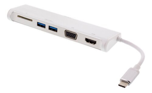 Deltaco USBC-HUB100 kaina ir informacija | Adapteriai, USB šakotuvai | pigu.lt
