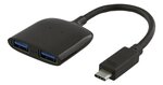 USB разветвитель Deltaco USBC-HUB4, USB C - USB A, 0.1 м