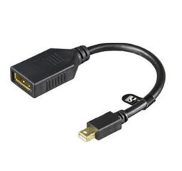 Deltaco MDP-DP1, Mini DisplayPort, DisplayPort, 0.2m kaina ir informacija | Kabeliai ir laidai | pigu.lt