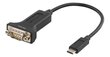 Deltaco USBC-1102, USB-C/RS-232, 0.2 m kaina ir informacija | Adapteriai, USB šakotuvai | pigu.lt