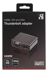 Deltaco DP-MULTI3, HDMI/DVI/VGA цена и информация | Кабели и провода | pigu.lt