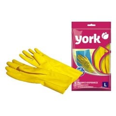 York резиновые перчатки, L цена и информация | Инвентарь для уборки и принадлежности | pigu.lt